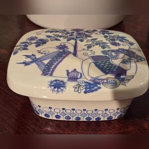 Figgjo Flint Lotte Square Butter Box Rare